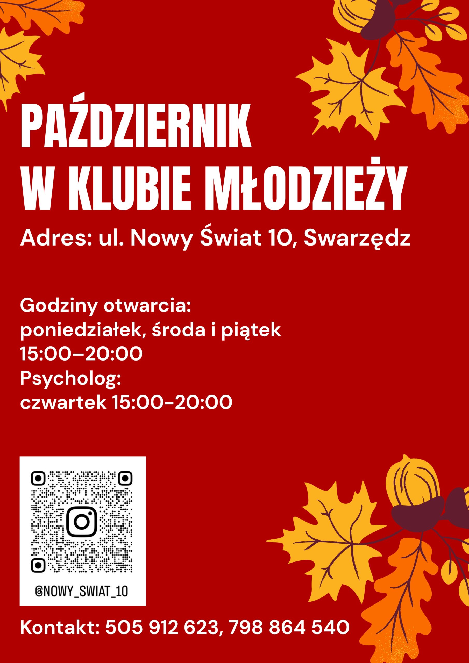 Klub Młodzieży zaprasza